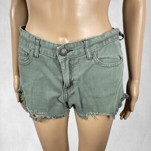 Free people low rise green shorts 2000s